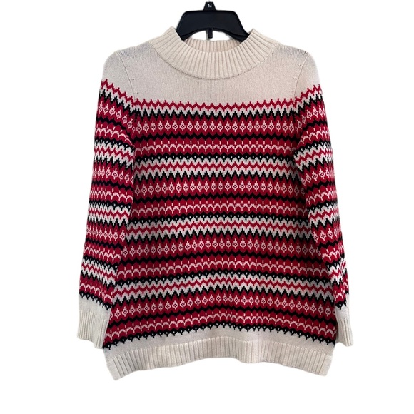 Talbots Chalet Fair Isle Women’s Holiday Christmas Wool Blend Sweater Size SP - Picture 2 of 9